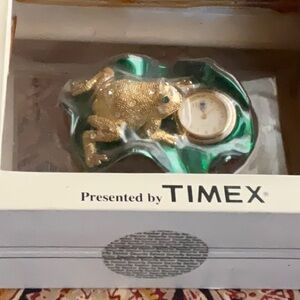 Gold Frog Accent Clock, collector’s item